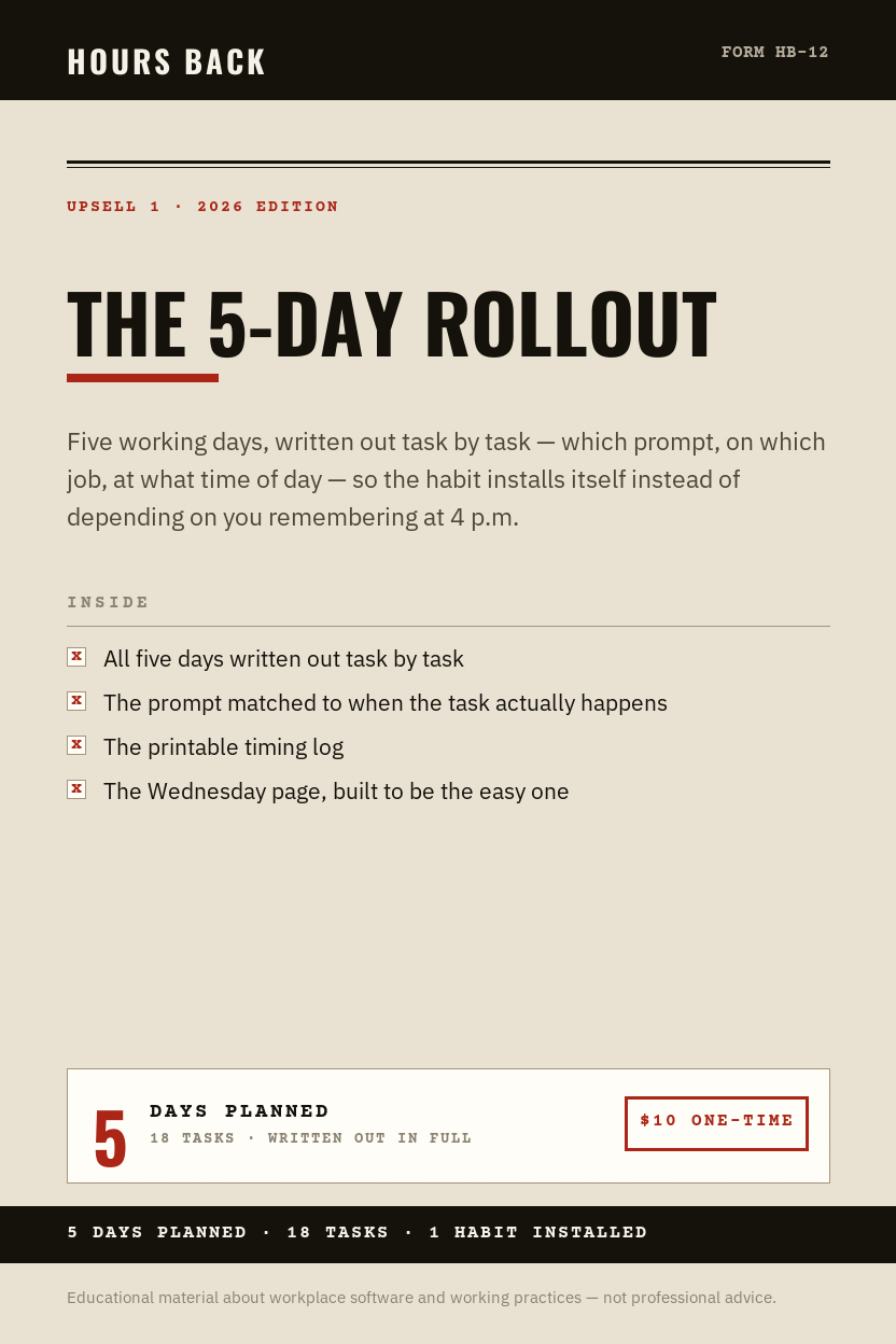 The 5-Day Rollout — eBook cover
