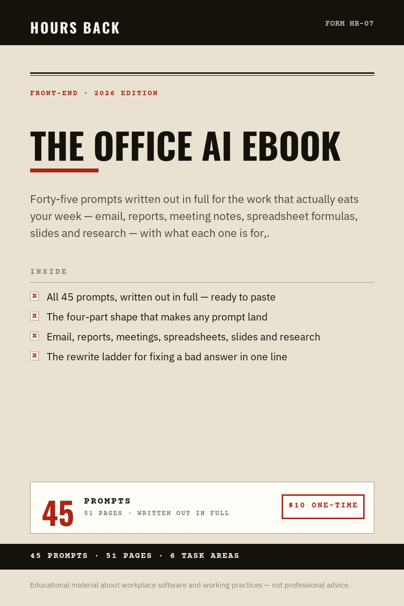 The Office AI eBook — eBook cover